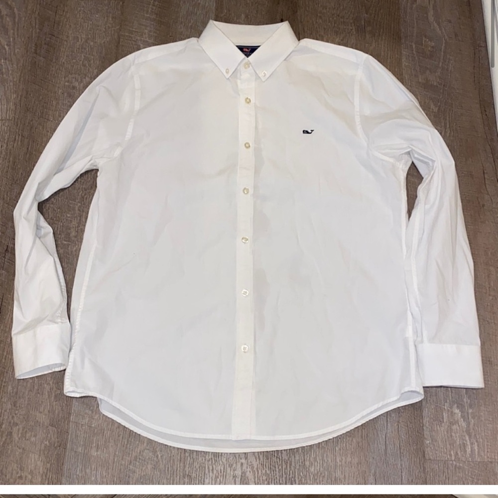Vineyard Vines White Slim Fit Whale Shirt Size XXL